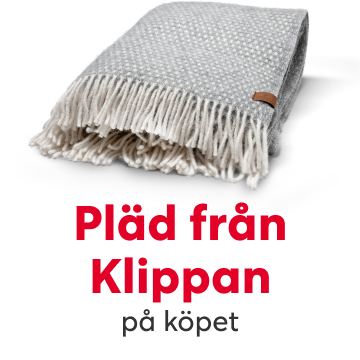 Pläd från Klippan på köpet.